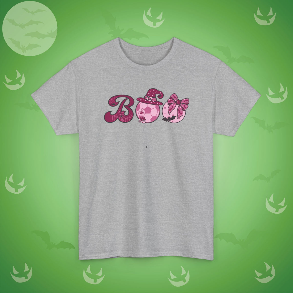 Soccer BOO T-Shirt | Girly Coquette Halloween Design