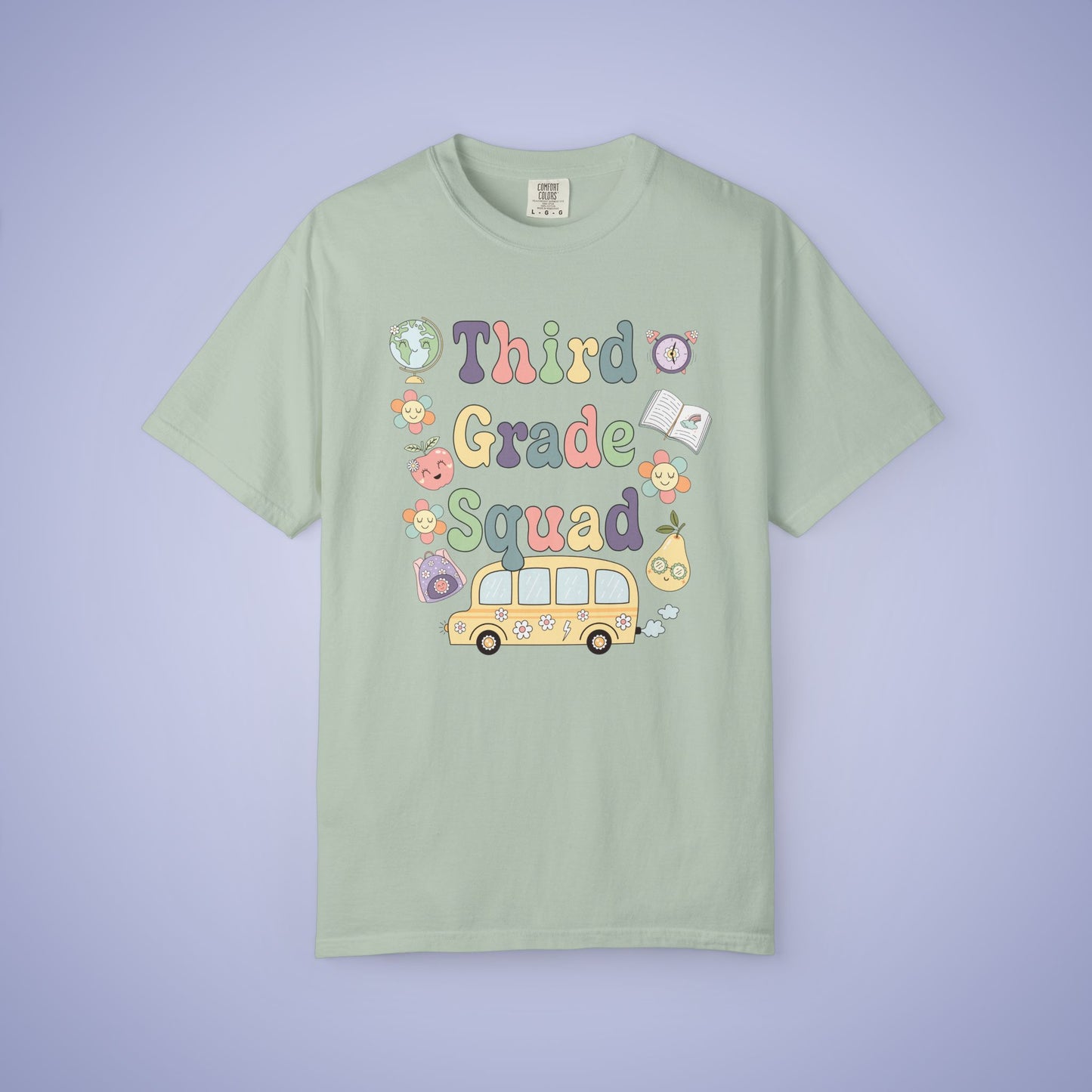 Third Grade Squad Retro Fun Teacher T Shirt Comfort Colors Unisex Back to School