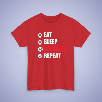 Eat Sleep Baseball Repeat Funny Unisex T Shirt