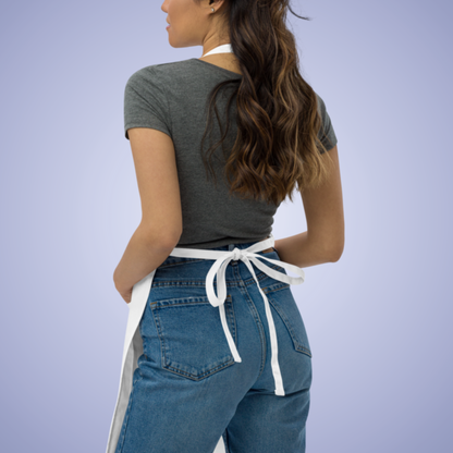 Born to Grill White Embroidered Funny Apron GIft