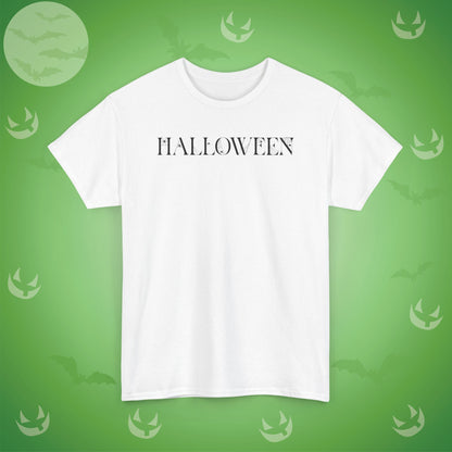 Halloween Spider Word Art Black Unisex T Shirt