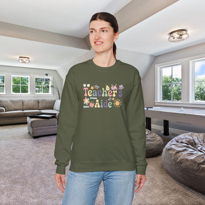 Teachers Aid Teacher Crewneck Sweatshirt Retro Unisex Back to School