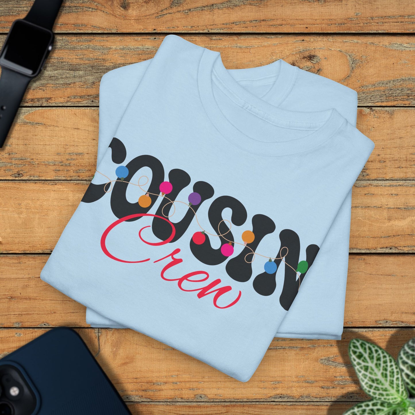 Cousin Crew Christmas Lights Family Matching Unisex T Shirt