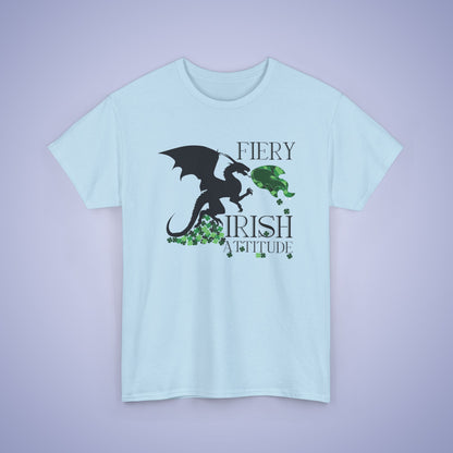 Fiery Irish Attitude Dragon Lover Unisex T Shirt