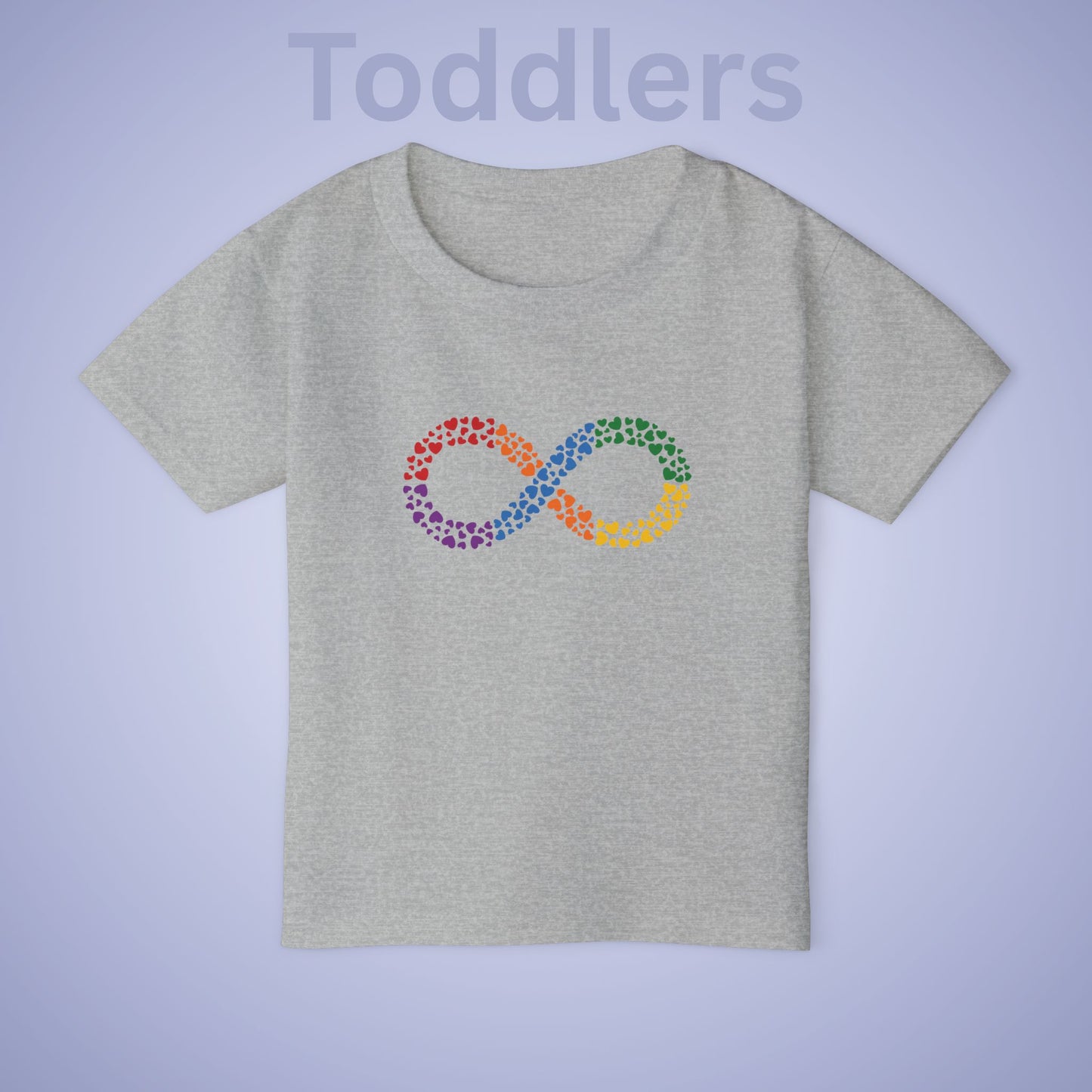 Infinity Hearts Graphic Neurodiversity Autism Awareness Cotton Toddler T Shirt
