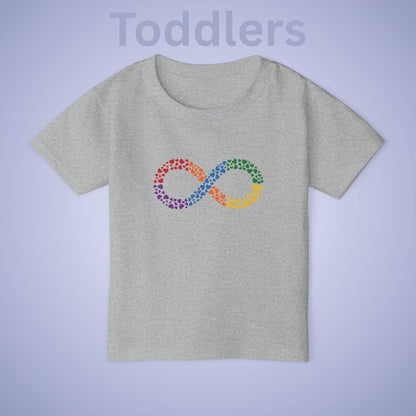 Infinity Hearts Graphic Neurodiversity Autism Awareness Cotton Toddler T Shirt