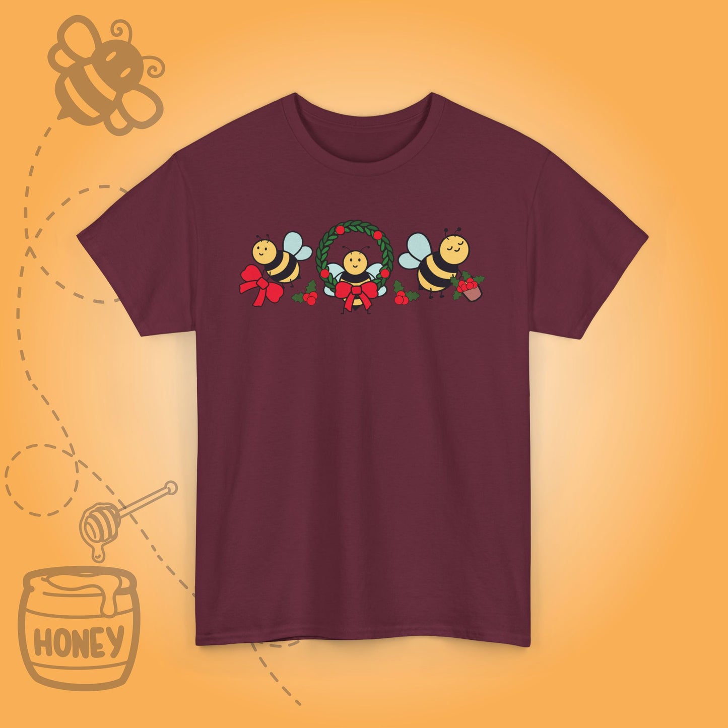 Cute Christmas Bee's Sweet As Honey Bee Lover Unisex T Shirt