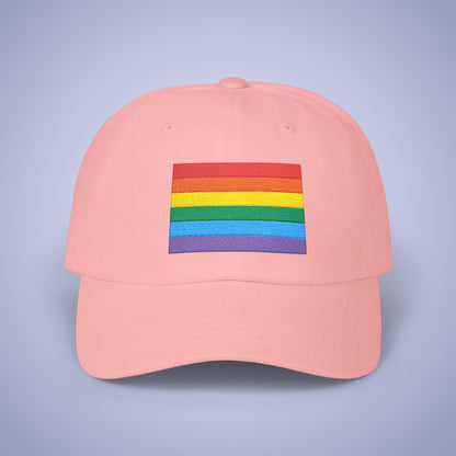 Pride Flag Month Embroidered Classic Dad Cap Unisex Coloured Embroidery
