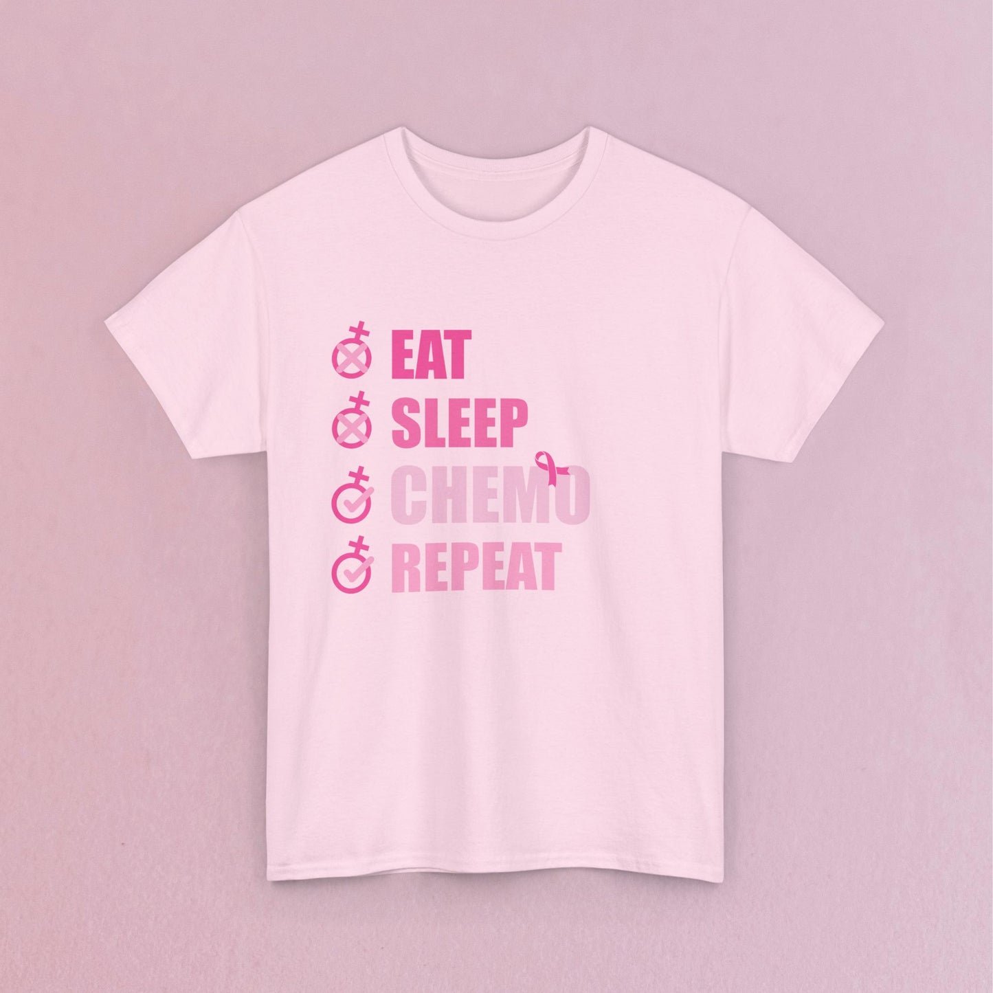 Eat Sleep Chemo Repeat Breast Cancer Survivor Unisex T Shirt