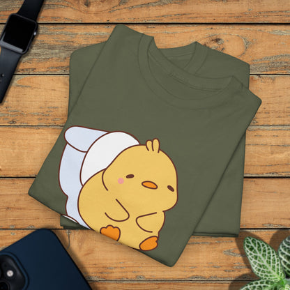 Toilet Interruption F CAW F White Cute Funny Chick Unisex Chicken T Shirt