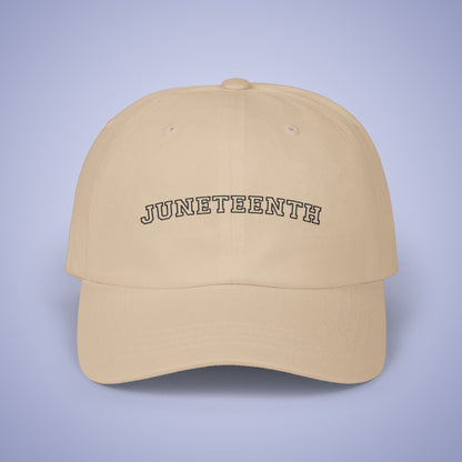 Juneteenth Embroidered Classic Dad Cap Unisex Black Embroidery