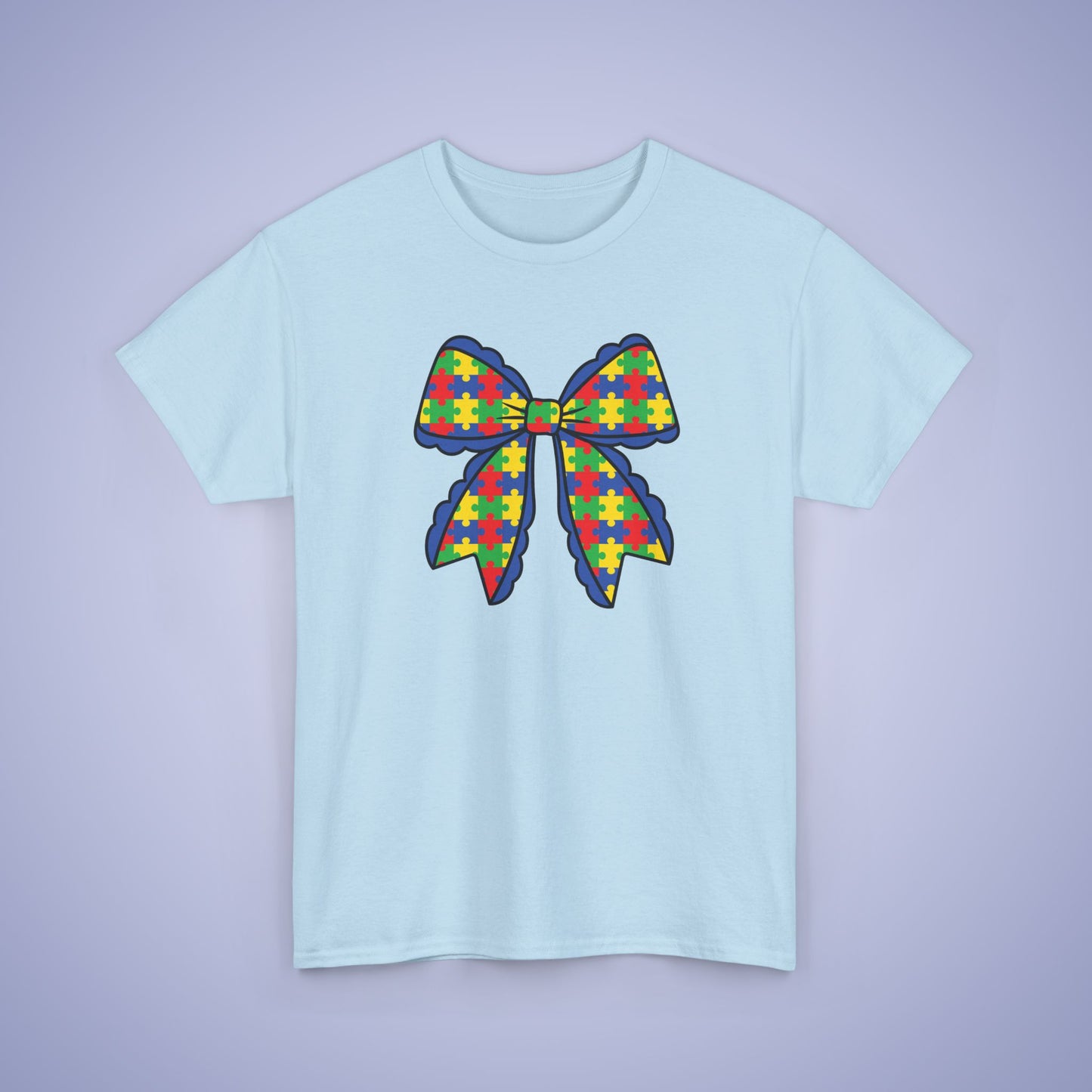 Coquette Bow Puzzle Graphic Love Needs No Words Autism Awareness Unisex T Shirt