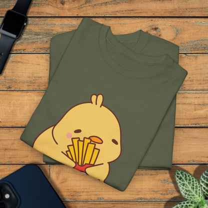 Chip Lover F CAW F White Cute Funny Chick Unisex Chicken T Shirt