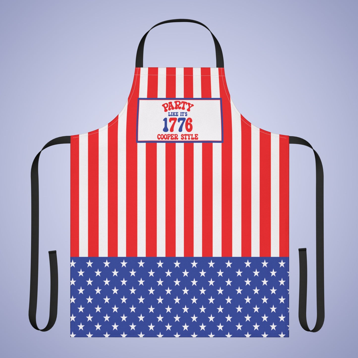 Party Like It's 1776 Personalized Patriotic July 4th Home Decor Kitchen Apron USA Flag