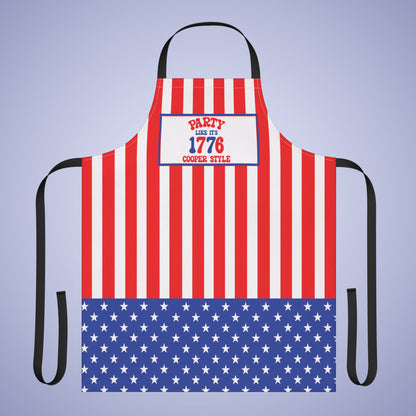 Party Like It's 1776 Personalized Patriotic July 4th Home Decor Kitchen Apron USA Flag