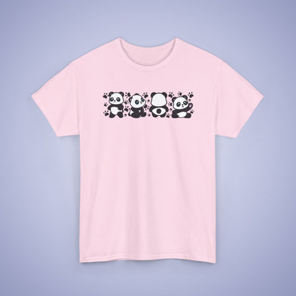 Panda's Paw Prints Graphic Tee National Panda Day Unisex T Shirt