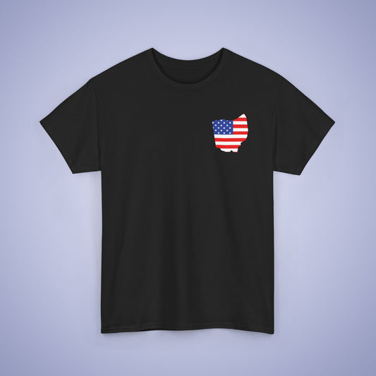 Ohio Map Pocket Art Proud American Unisex T Shirt