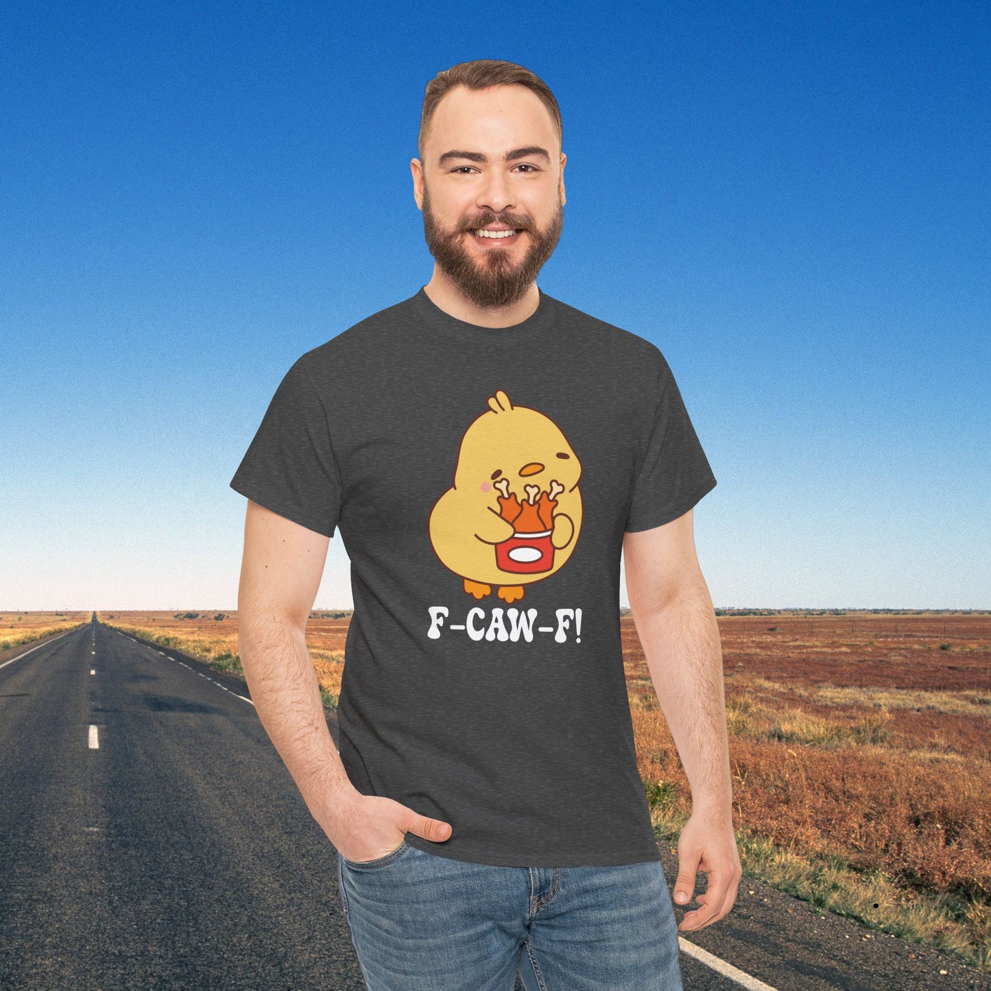 Fried Chicken Lover F CAW F White Cute Funny Chick Unisex Chicken T Shirt