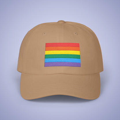 Pride Flag Month Embroidered Classic Dad Cap Unisex Coloured Embroidery