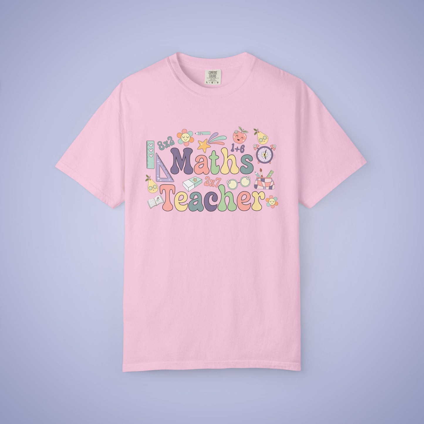 Maths Teacher T Shirt Retro Comfort Colors Unisex Back to School
