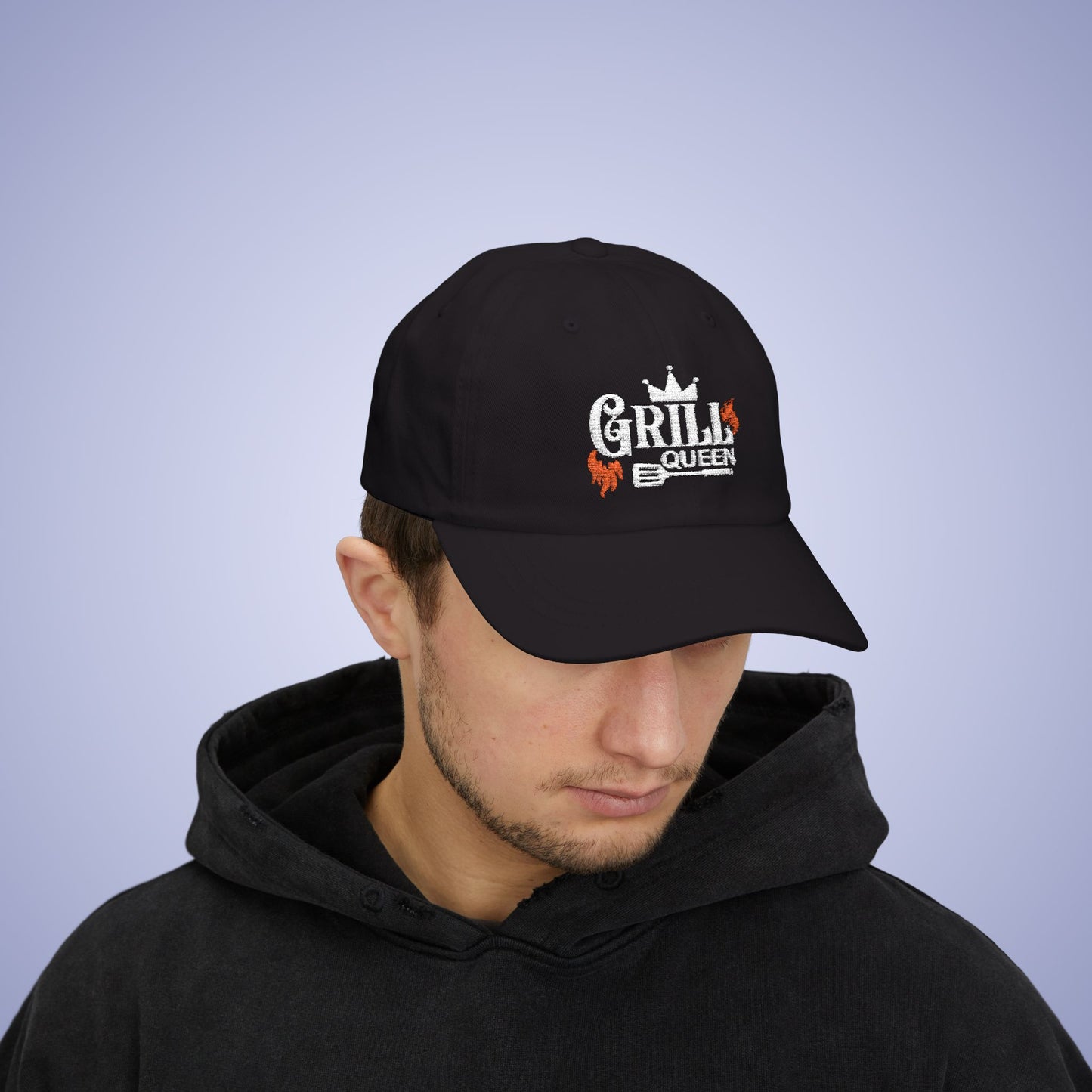 Grill Queen Embroidered Classic Dad Cap Unisex White Embroidery Gift