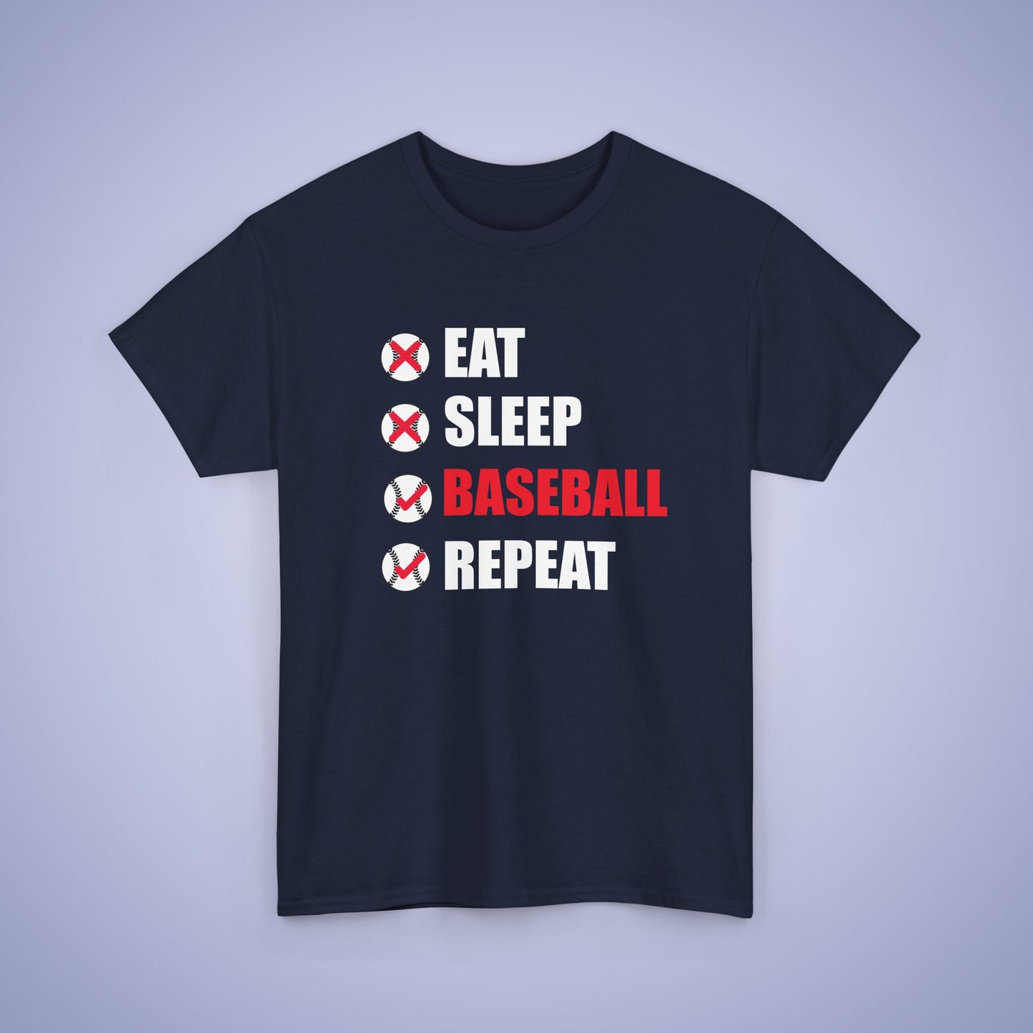Eat Sleep Baseball Repeat Funny Unisex T Shirt