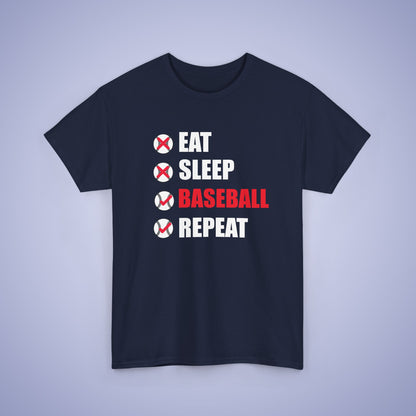 Eat Sleep Baseball Repeat Funny Unisex T Shirt