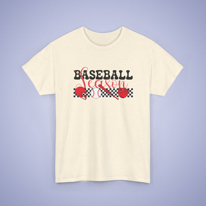 Baseball Season Graphic Checkered Unisex T Shirt