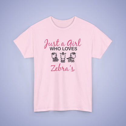 Just a Girl who Loves Zebras Unisex T-Shirt