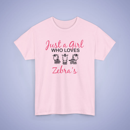 Just a Girl who Loves Zebras Unisex T-Shirt