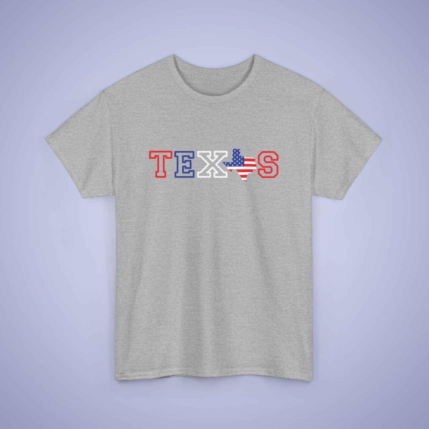 Texas Map Text Art Proud American Unisex T Shirt