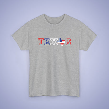 Texas Map Text Art Proud American Unisex T Shirt