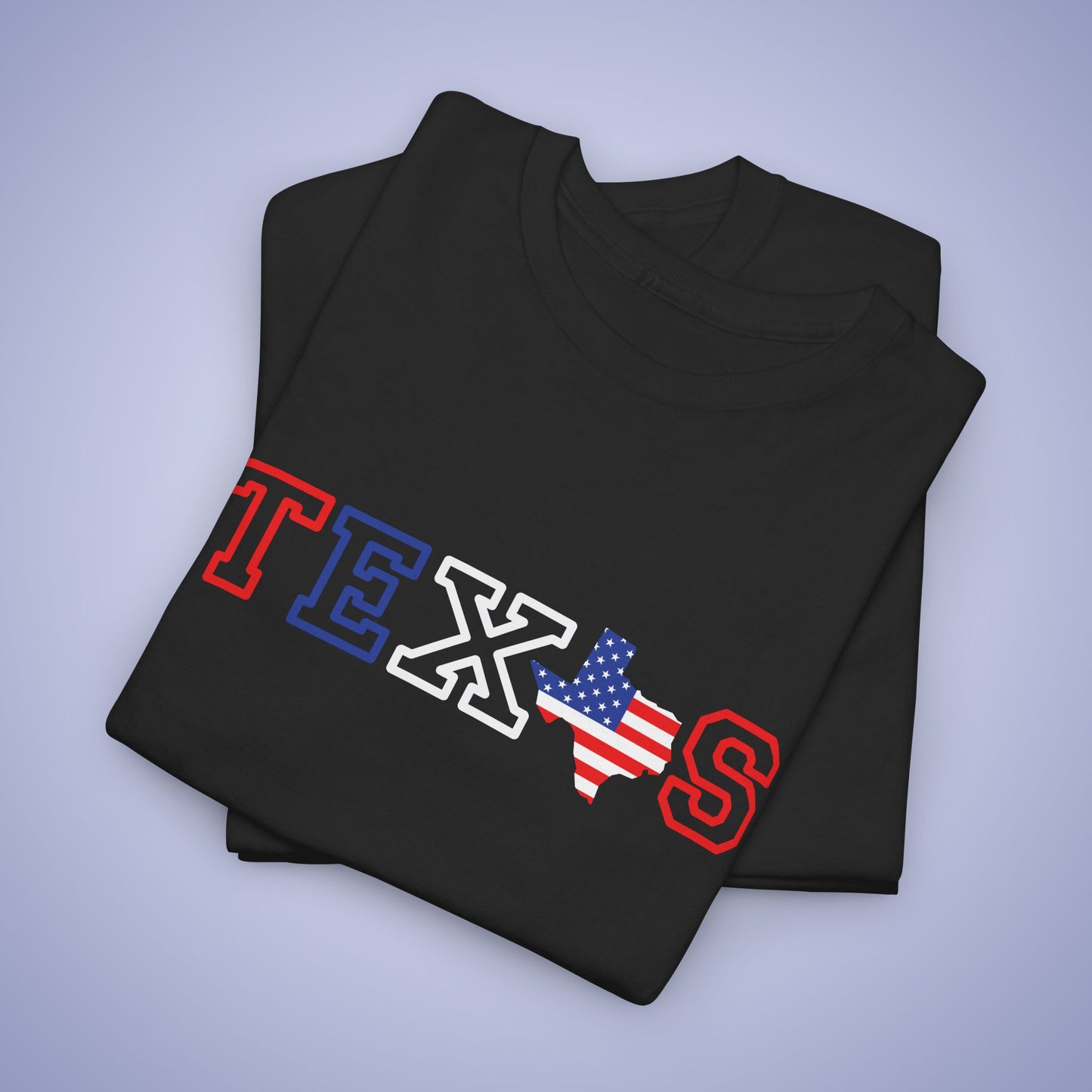 Texas Map Text Art Proud American Unisex T Shirt