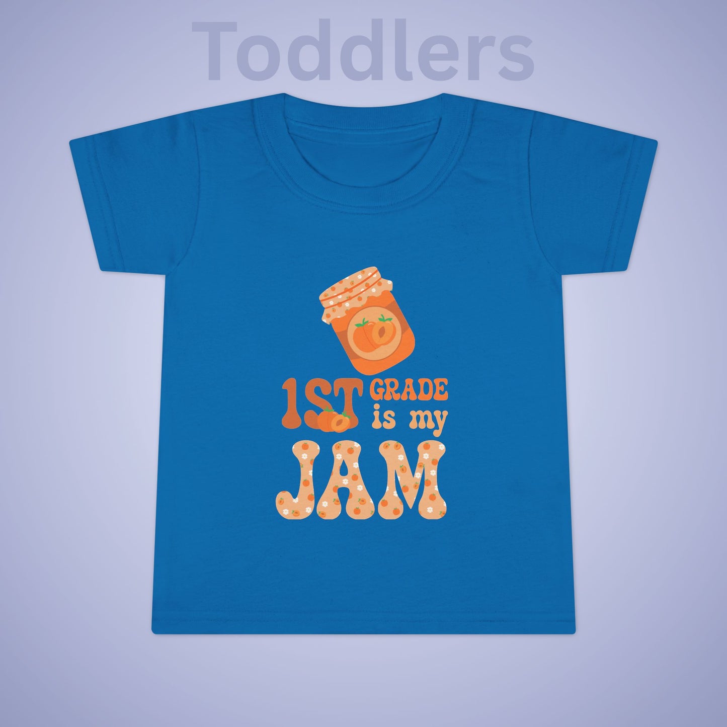 First Grade is my Jam Apricot Kids Cotton T Shirt Back To School Toddler