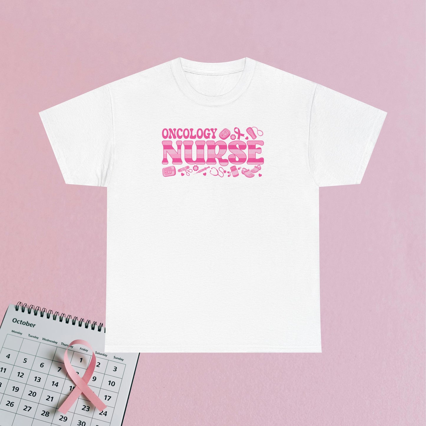 Oncology Nurse Doodle Art Breast Cancer Support Doctor Nurse Unisex T Shirt