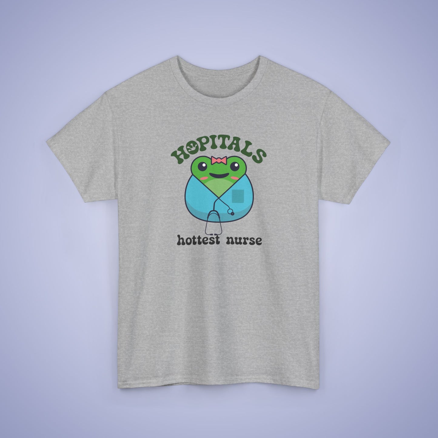 Hopitals Hottest Nurse Gift Graphic Tee Frog Lover Funny Unisex T Shirt