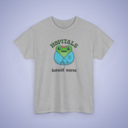 Hopitals Hottest Nurse Gift Graphic Tee Frog Lover Funny Unisex T Shirt