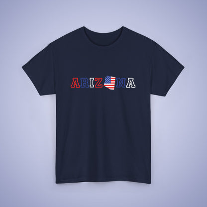 Arizona Map Text Art Proud American Unisex T Shirt
