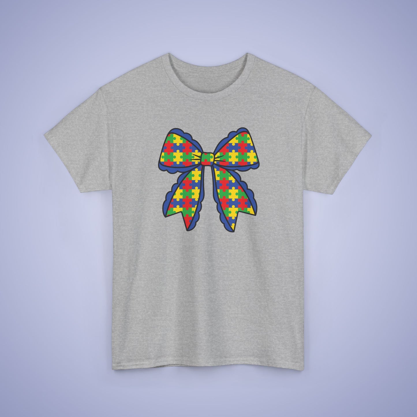 Coquette Bow Puzzle Graphic Love Needs No Words Autism Awareness Unisex T Shirt