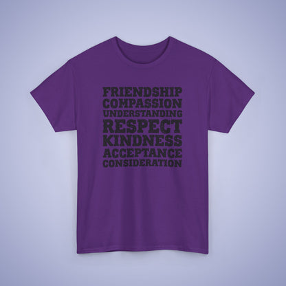 Kindness Word Block Grunge Black Unity Day Teachers T Shirt Unisex