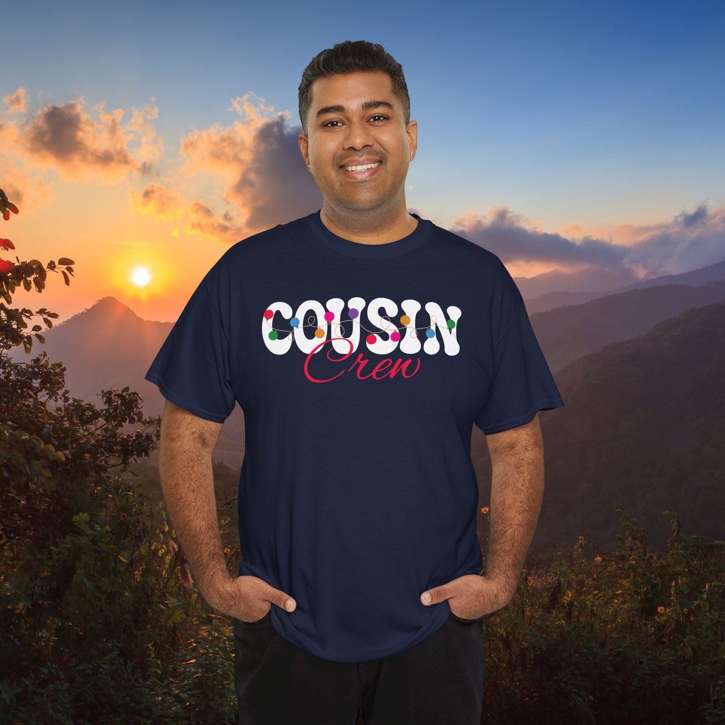 Cousin Crew Christmas Lights White Family Matching Unisex T Shirt