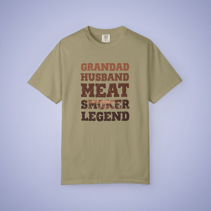 Grandad Husband Meat Smoker Legend Comfort Colors Mens T Shirt Fathers Day Gift