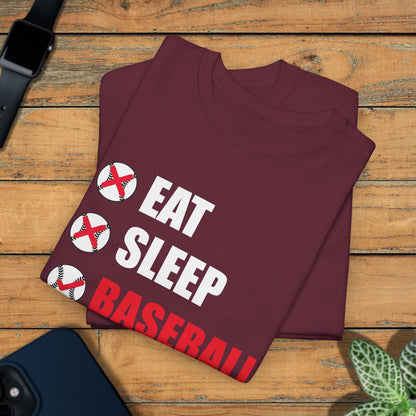 Eat Sleep Baseball Repeat Funny Unisex T Shirt