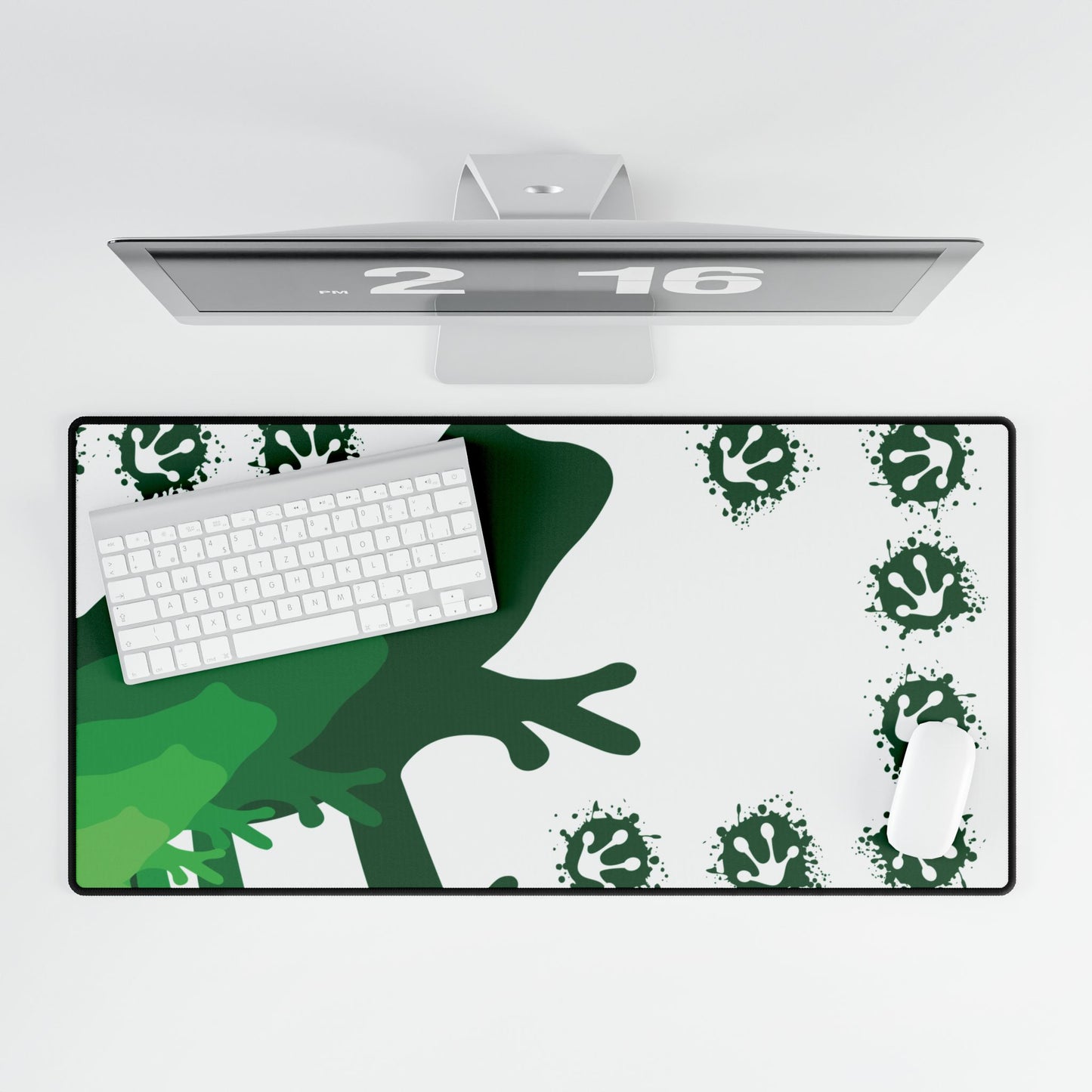 Frog Prints Desk Mat Frog Lover Gift