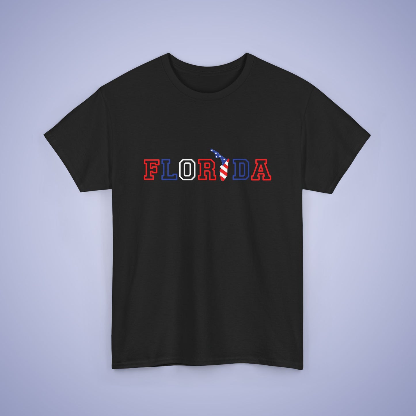 Florida Map Text Art Proud American Unisex T Shirt