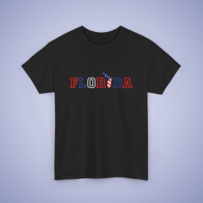 Florida Map Text Art Proud American Unisex T Shirt