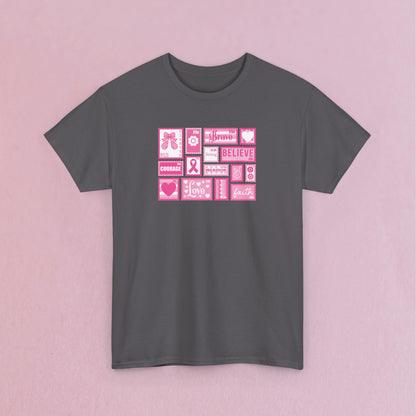 Postage Stamp Breast Cancer Awareness and Support Unisex T Shirt