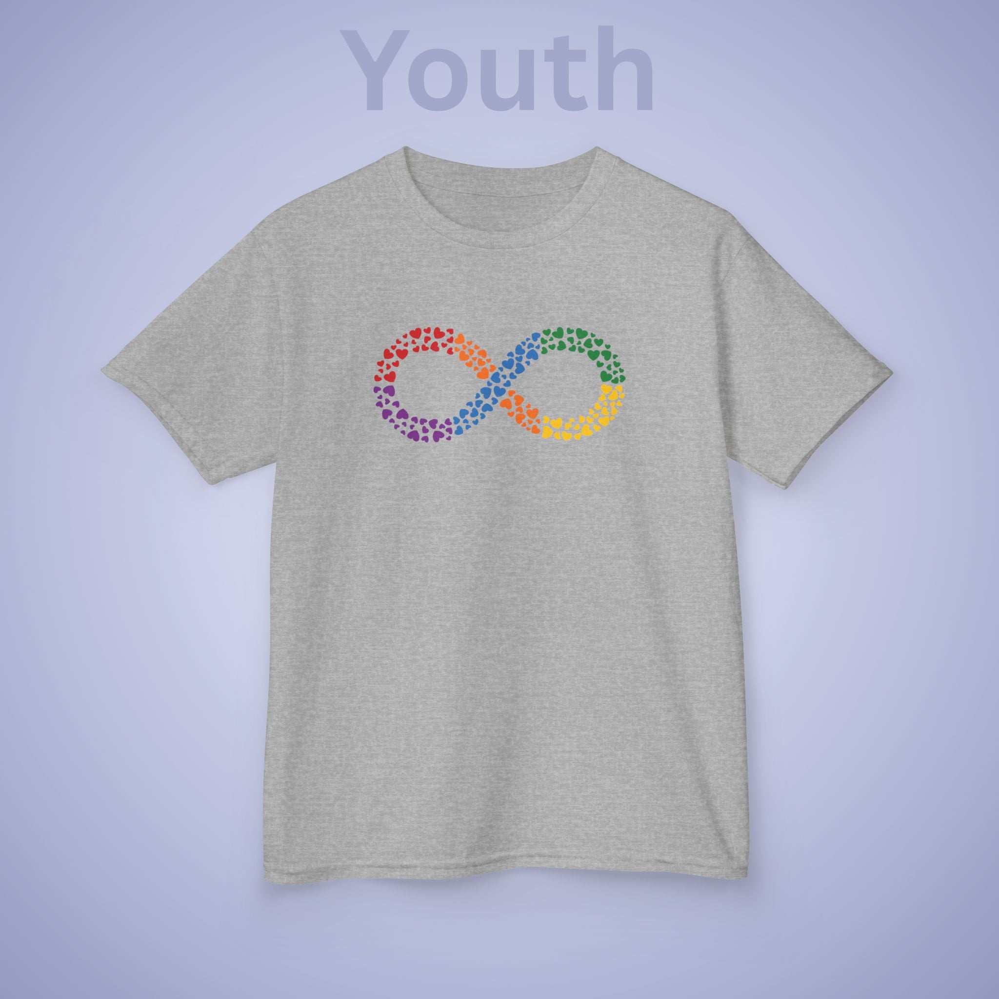 Infinity Hearts Graphic Neurodiversity Autism Awareness Cotton Youth T Shirt