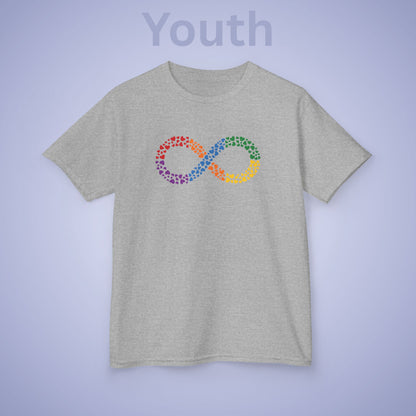 Infinity Hearts Graphic Neurodiversity Autism Awareness Cotton Youth T Shirt