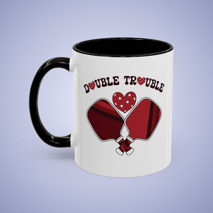 Double Trouble Pickleball Mug | Colorful Pickleball Couple Gift